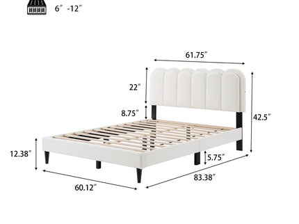 Lambswool Petal Headboard Bed Frame