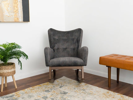 Alistair - Rocking Chair - Brown / Dark Gray