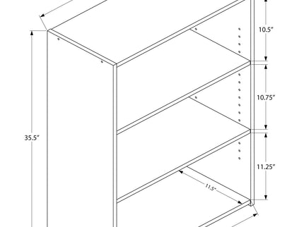 Bookshelf, Bookcase, 4 Tier, For Office, Transitional