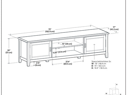 Burlington - Low TV Media Stand - Mahogany