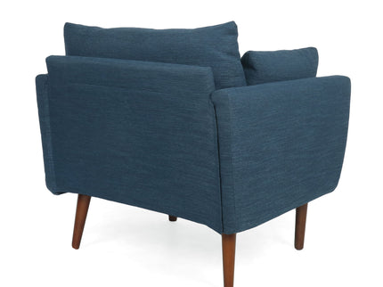 Luminate - Upholstered Fabric Club Chair With Tapered Legs And 2 Accent Pillows