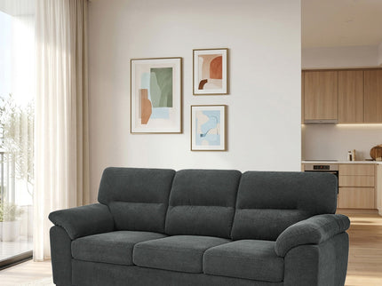 3 Seater Sofa With Padded Armrests And Triangular Leg