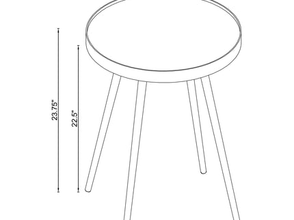 Lymon - Round Top End Table - Gold