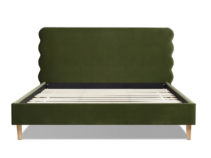 Stockholm - Modern Wavy Headboard Platform Bed