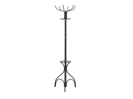 Coat Rack, Hall Tree, Free Standing, 12 Hooks, Entryway, 70"H, Umbrella Holder, Contemporary & Modern