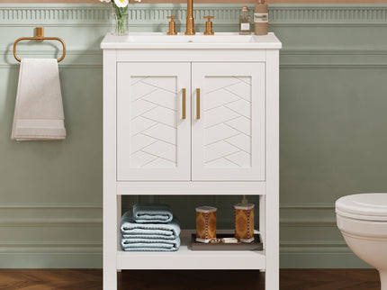 Modern Bathroom Vanity With Elegant Twill Design