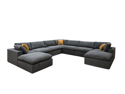 Custom Configuration Modular Sectional & Toss Pillows