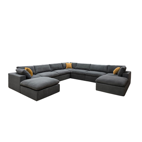 Custom Configuration Modular Sectional & Toss Pillows