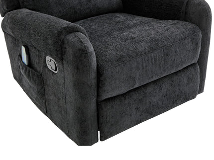 Manual Recliner Massage Chair With Swivel Rocker, 8 Massage Modes, Side Storage Pocket