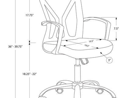 Office Chair & Adjustable Height, Swivel, Ergonomic, Contemporary & Modern