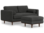 Dark Gray / 2 Seater Sofa With Ottoman