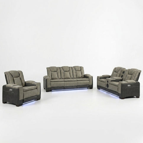 Bruno - Power Reclining Living Room Set With LED Lighting