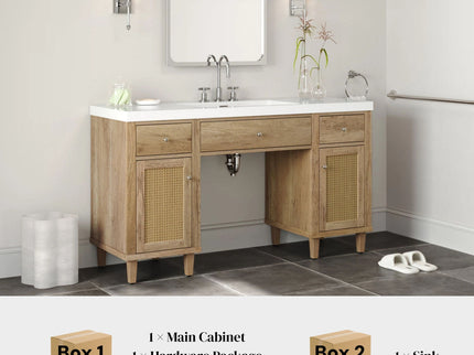 Bathroom Vanity With Sink, Spacious Storage Cabinet
