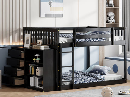Bunk Bed With 4 Drawers And 3 Shelves