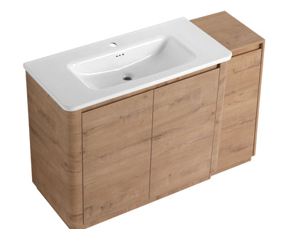Freestanding Bathroom Vanity With Sink, 1 Small Storage Cabinet, Soft Close Door