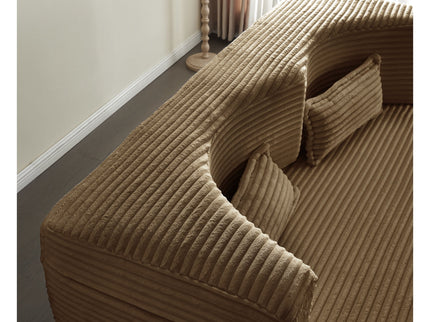 Floor Convertible Sleeper Sofa Bed With 2 Pillows