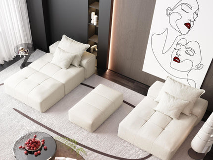 Modern Oversized Diy Combination Modular Sectional Sofa With Pillows