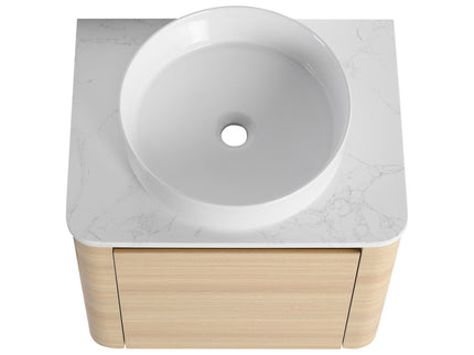 Mounted Bathroom Vanity With Art Sink & 2 Soft Close Doors