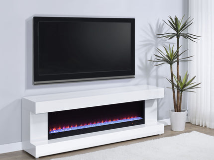 TV Stand Fireplace Console With Bluetooth Speaker