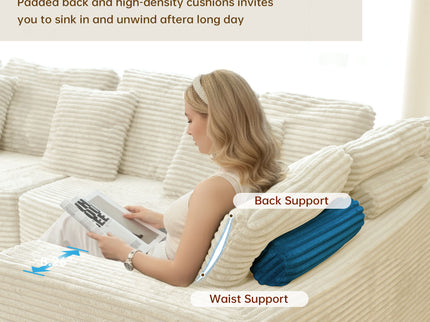 Modular U Shaped Sectional Sofa With Reversible Design
