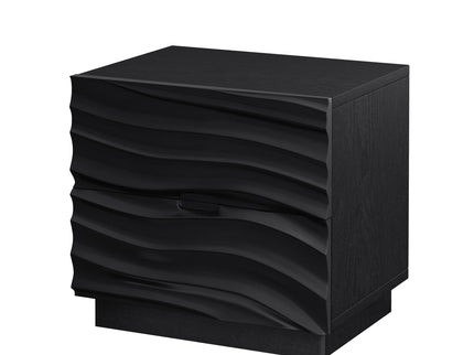 Nightstands, Bedside Table With 2 Drawers (Set of 2) - Black