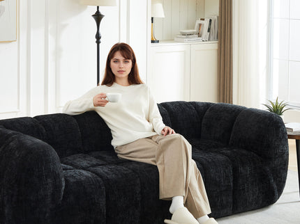 Modern Sofa With Piano Key Backrest