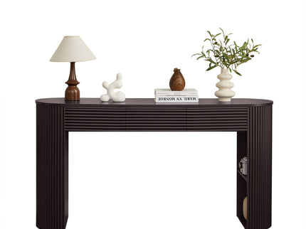 Retro Console Table With Storage, 3 Drawers