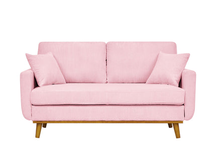Upholstered Loveseat With Arms And Pillows