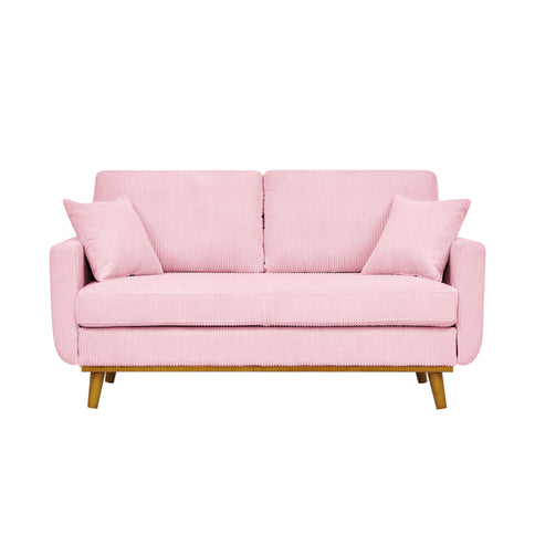 Upholstered Loveseat With Arms And Pillows