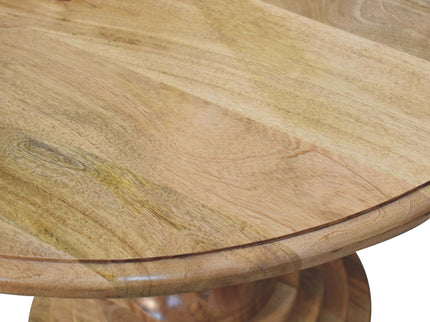 Round Turned Dining Table - Oak