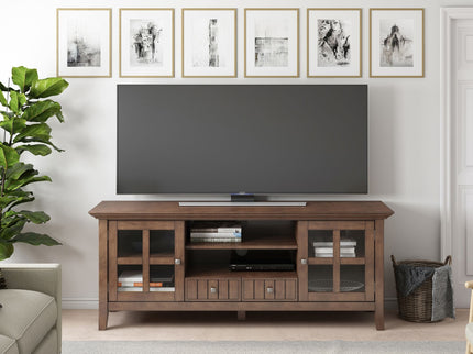 Acadian - TV Media Stand - Rustic Natural Aged Brown