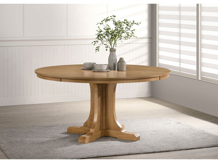 Auburn - Round Dining Table - Natural / Light Brown