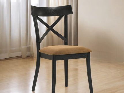 Hillary - Side Chair (Set of 2) - Black / Brown