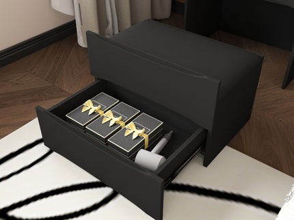 3 In 1 Vanity Table With LED Mirror & Storage Stool For Bedroom