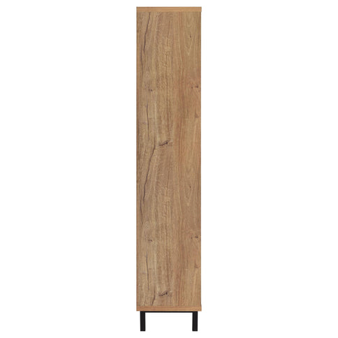 Stagg - 4 Door Tall Shoe Storage Cabinet With Adjustable Shelves And Ventilated Doors - Natural