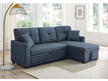 Upholstered Sectional & Pull Out Bed And Chaise Storage