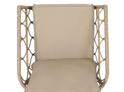 Bruce - Outdoor Club Chair Set With Water Resistant Cushions Rattan And Iron - Brown