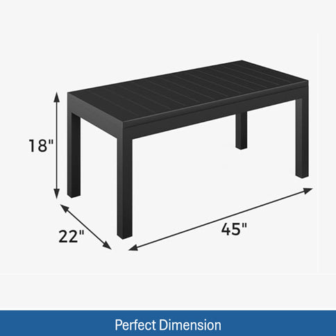 Modern 5 Seat Outdoor Patio Furniture Set With Coffee Table
