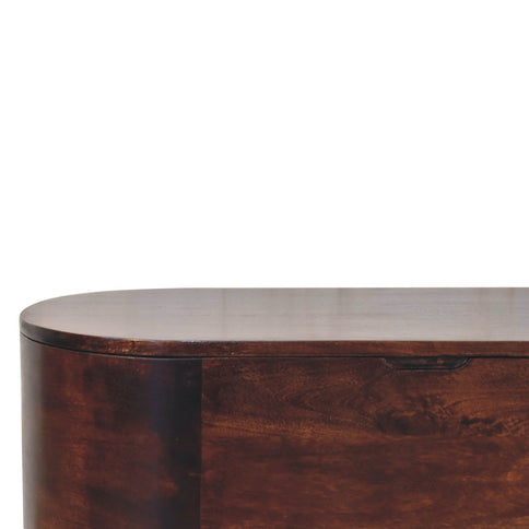 Rounded Lid Up Blanket Box