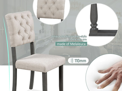 6 Piece Dining Set Retro Style