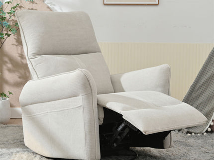 270° Power Swivel Rocker Glider Recliner Chair With USB Ports