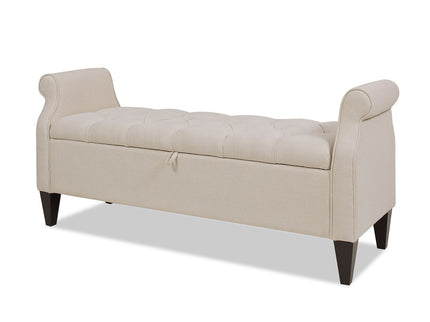 Jacqueline - Tufted Roll Arm Storage Bench