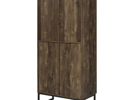 Gunderson - 8 Shelf Accent Cabinet - Oak