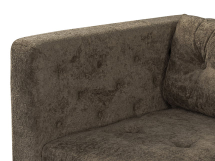 3 Seater Sofa With Square Arms, Tufted Pillow Back For Living Room
