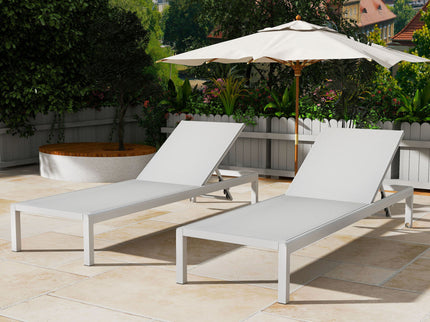 Outdoor Patio Chaise Lounge With 5 Reclining Positions
