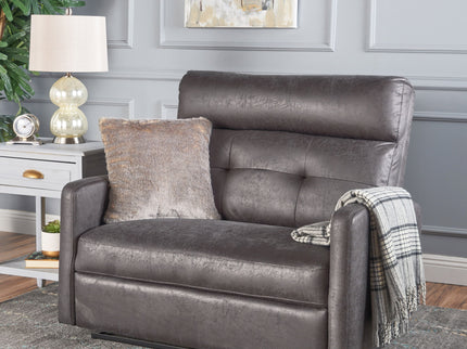 Alma - Contemporary Upholstered Loveseat Recliner - Slate
