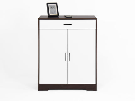 Freestanding Wooden Shoe Cabinet, 4 Tier Organizer With Drawer
