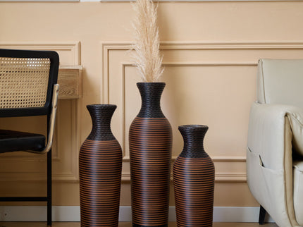 Classic And Neat Floor Vase, High Independent Flower Stand (Set of 3)