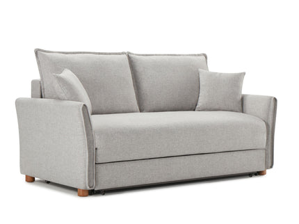 Oren - Chenille Sleeper Sectional Sofa With Storage 2 Toss Pillows - Gray