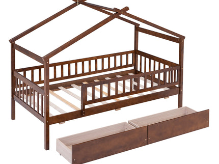 House Bed With 2 Drawers